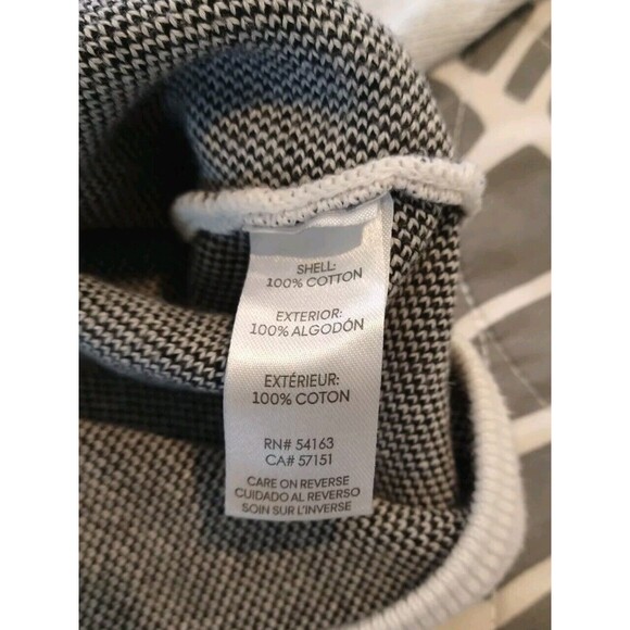 CALVIN KLEIN - WOMEN'S BLACK WHITE COLOR BLOCK LOGO SWEATER - SZ XL - Picture 6 of 7